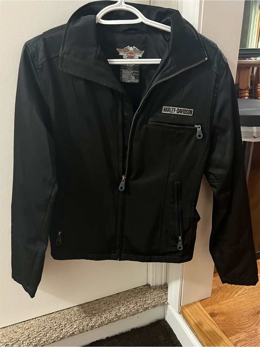 Harley-Davidson Black Biker Jacket with Chest Patch